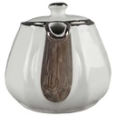 [45817370] Teekanne 1,1 L Apilco Porcelaine weiß mit Platinrand gebraucht - gut Bild 2