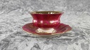 [45817379] Mokkatasse mit Untertasse Tasse Espressotasse Golddekor Lindner Porzellan gebraucht - gut Bild 4
