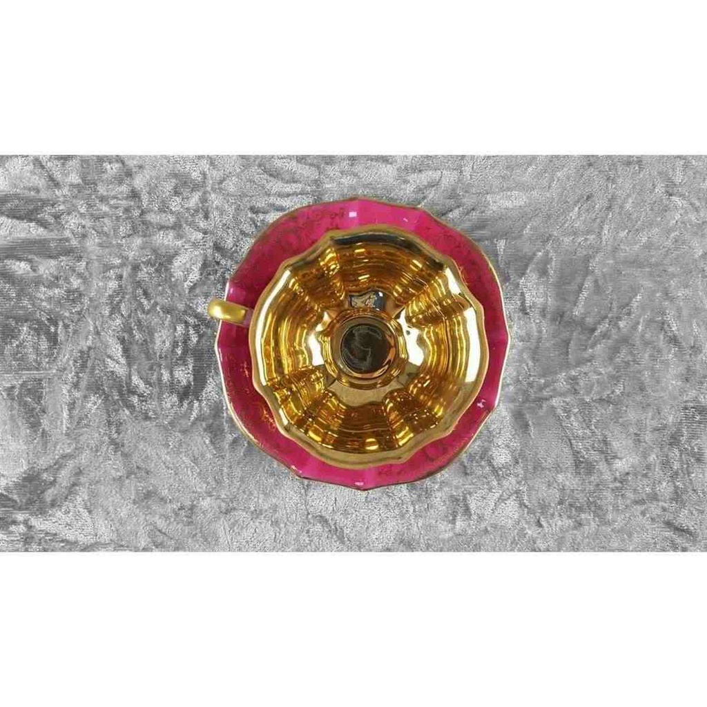 [45817379] Mokkatasse mit Untertasse Tasse Espressotasse Golddekor Lindner Porzellan gebraucht - gut Bild 5