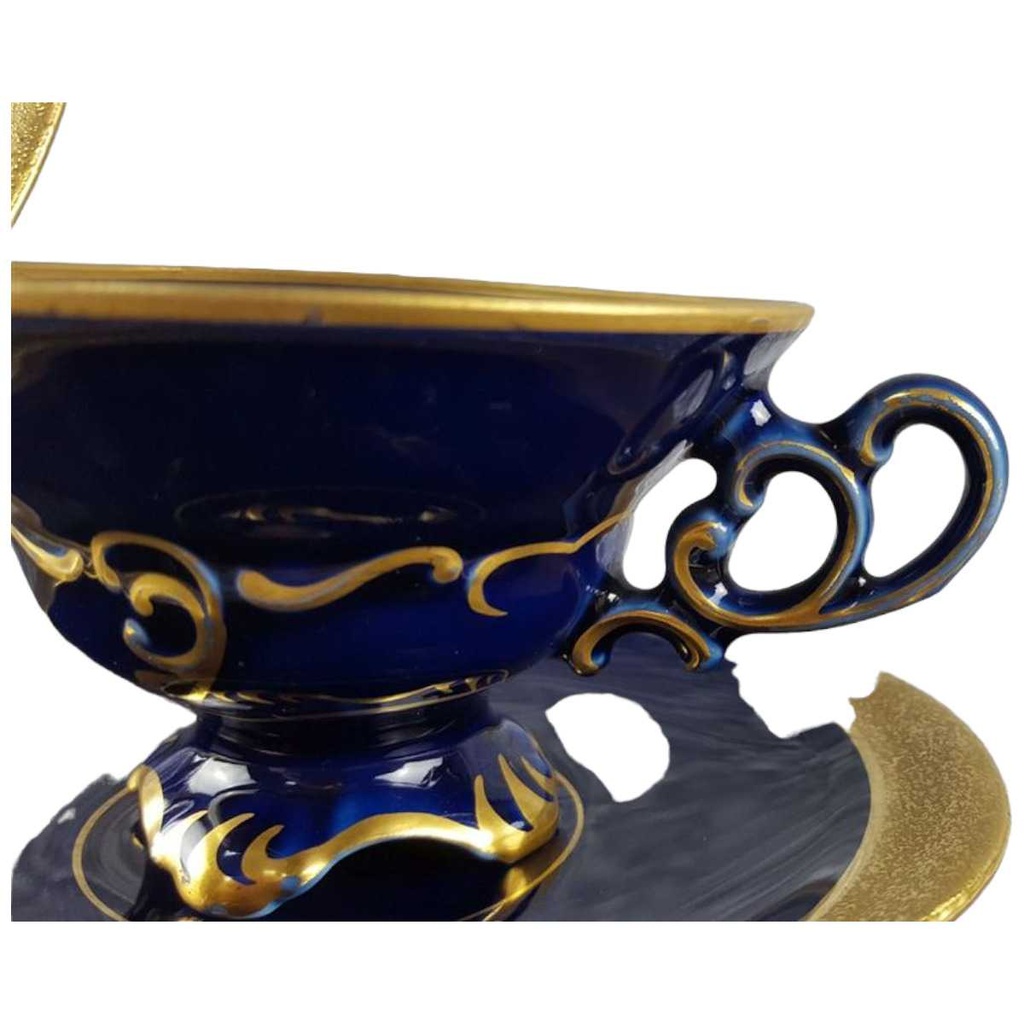 [45817390] Sammelgedeck Golddekor 3tlg Graf von Henneberg gebraucht - gut Bild 2