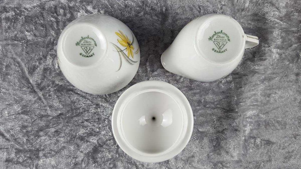 [45817397] Zuckerdose Milchkännchen und Plankenhammer gelbe Blume Bavaria gebraucht - gut Bild 4