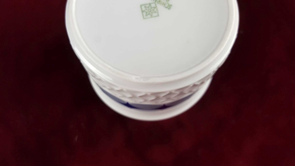 [45817403] Zuckerdose Schirnding Bavaria Dekor blau grau gebraucht - gut Bild 5