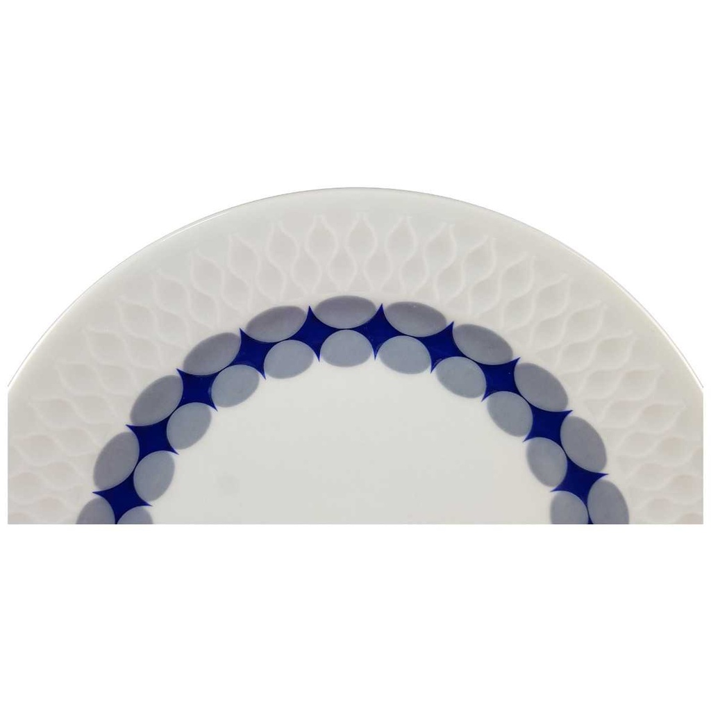 [45817405] Kuchenteller Dessertteller 19,5 cm Schirnding Bavaria Dekor blau grau gebraucht - gut Bild 2