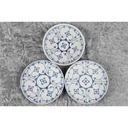 [2119341] 3er Set Kuchenteller 19,7 cm Bareuther Indisch Blau Strohblume Bavaria gebraucht - gut Bild 4