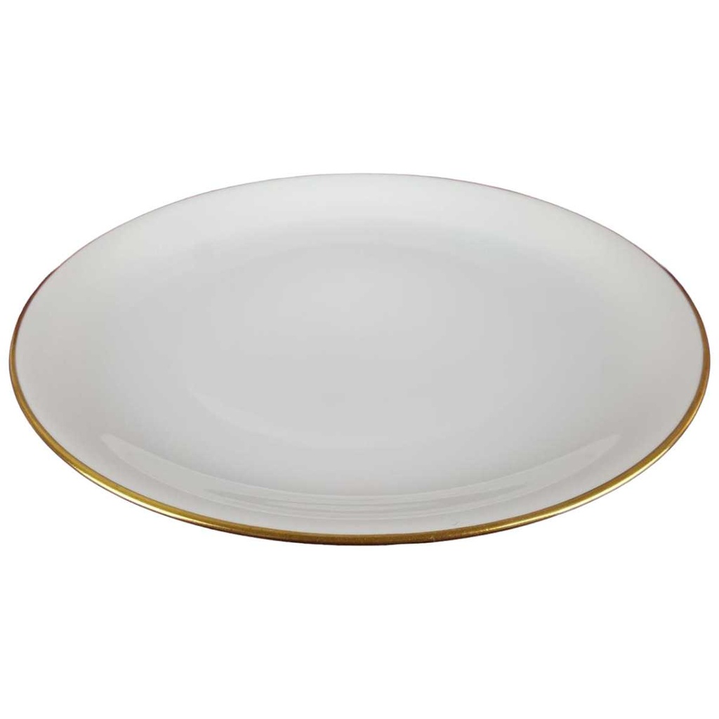 [45817435] Speiseteller Essteller Goldrand 24,3 cm KPM Krister 0201 Weiß gebraucht - gut Bild 2