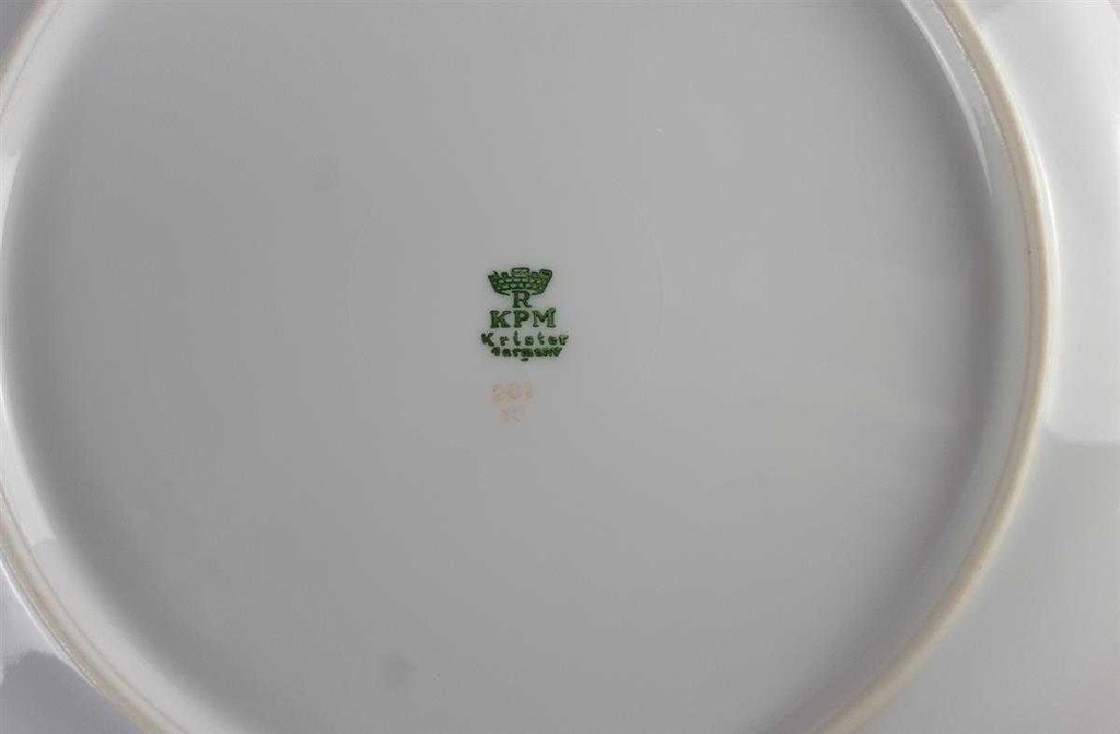 [45817435] Speiseteller Essteller Goldrand 24,3 cm KPM Krister 0201 Weiß gebraucht - gut Bild 3