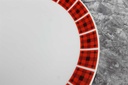 [45817455] Kuchenteller Dessertteller Frühstücksteller 19,5 cm Winterling Marktleuthen Schottenkaro rot schwarz gebraucht - sehr gut Bild 2