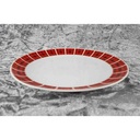 [45817455] Kuchenteller Dessertteller Frühstücksteller 19,5 cm Winterling Marktleuthen Schottenkaro rot schwarz gebraucht - sehr gut Bild 3