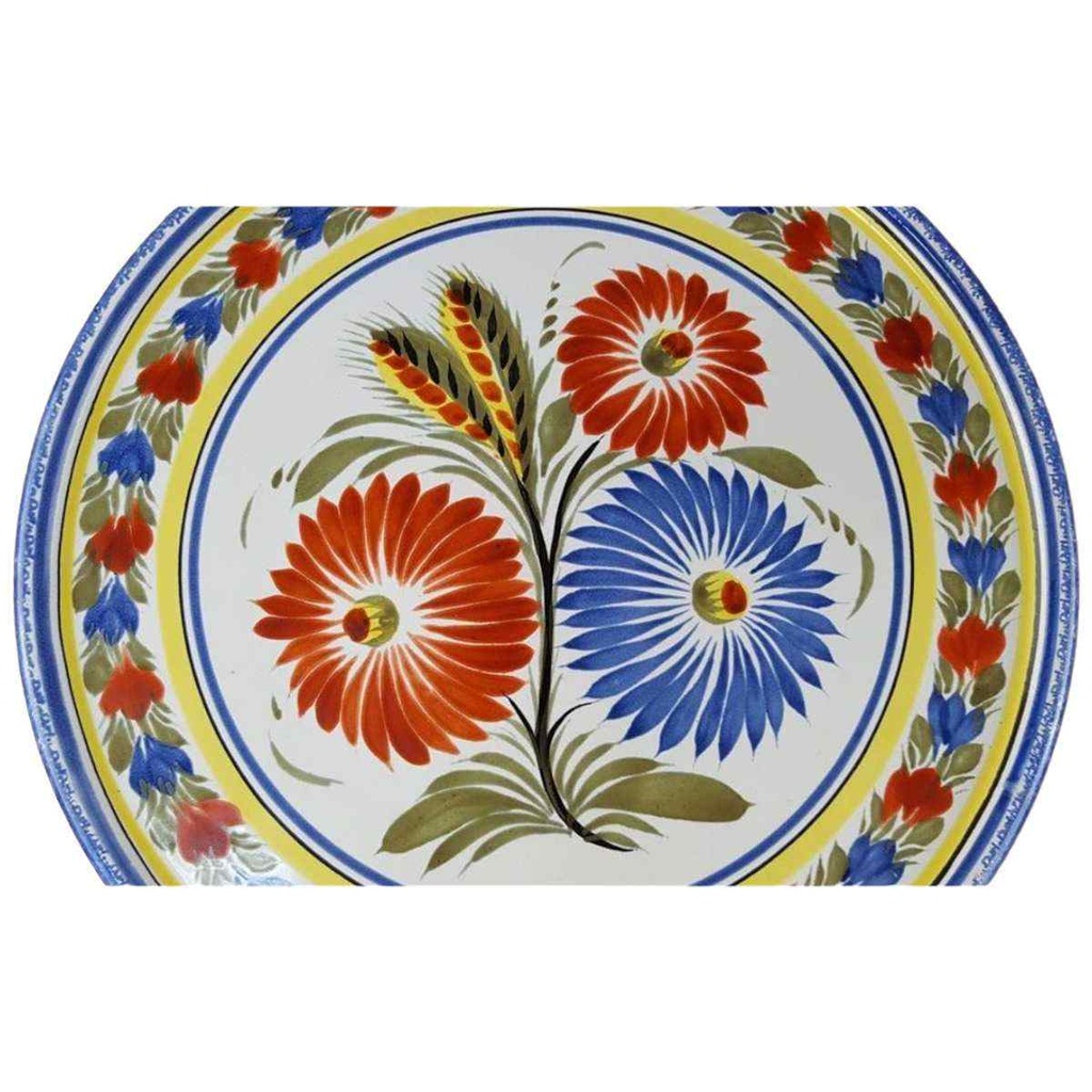 [45817468] Servierplatte Tortenplatte Tortenständer Einzelteile Henriot Quimper Blumen gebraucht - sehr gut Bild 2