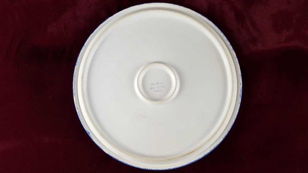 [45817468] Servierplatte Tortenplatte Tortenständer Einzelteile Henriot Quimper Blumen gebraucht - sehr gut Bild 4