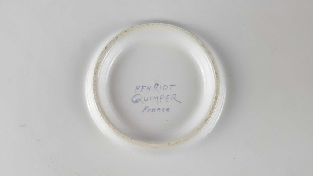[45817468] Servierplatte Tortenplatte Tortenständer Einzelteile Henriot Quimper Blumen gebraucht - sehr gut Bild 5