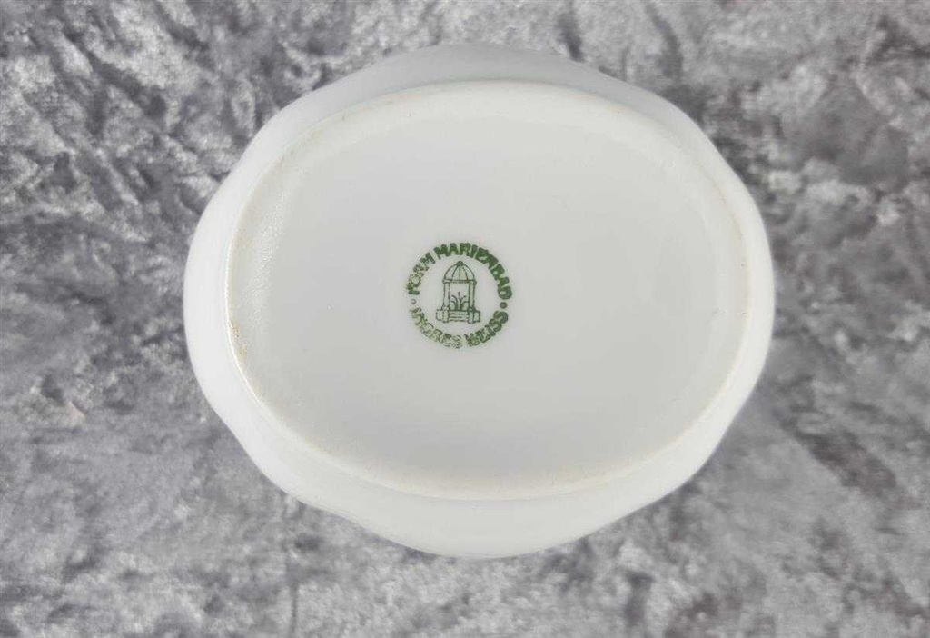 [45817479] Zuckerdose Marienbad Ingres Weiss Blaue Rauten gebraucht - sehr gut Bild 4