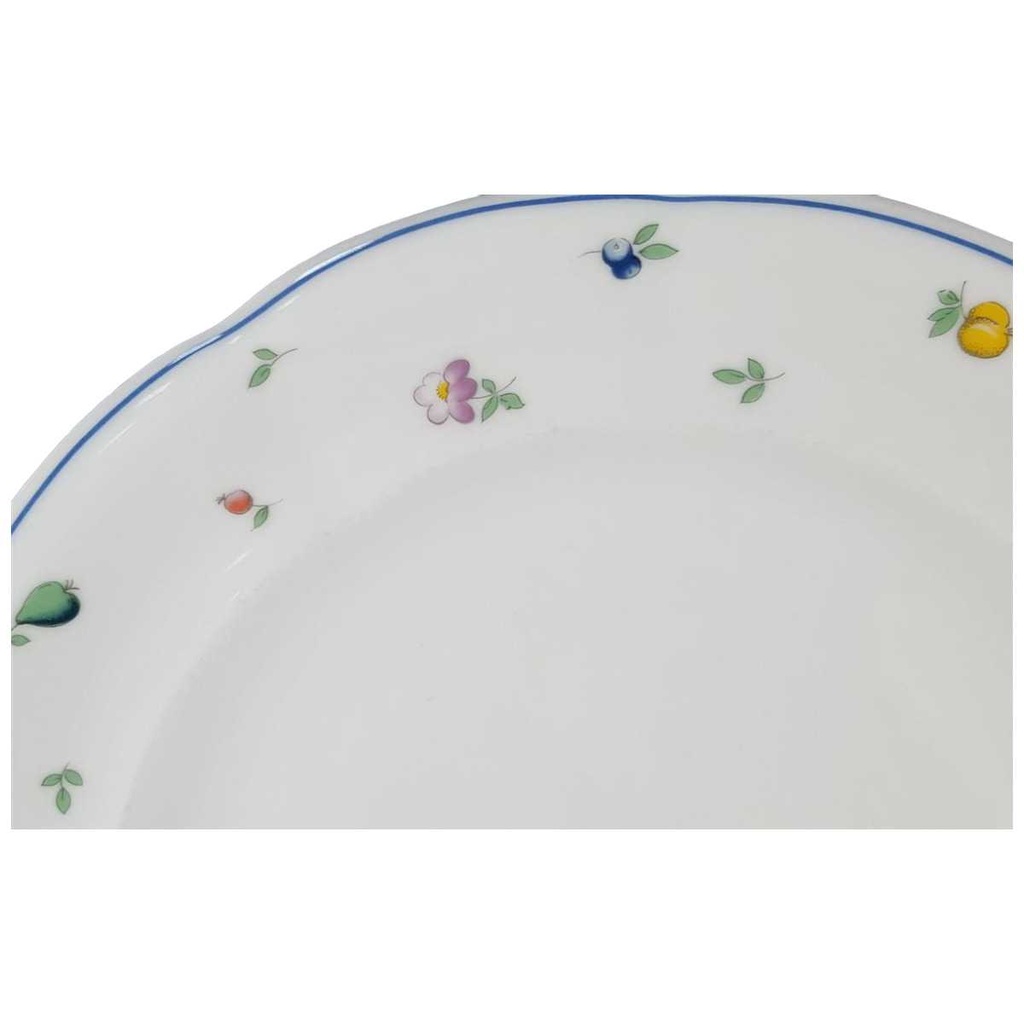 [45817480] Speiseteller Essteller 24,5 cm Marienbad Ingres Weiss Streublumen Obstfrüchte gebraucht - akzeptabel Bild 2