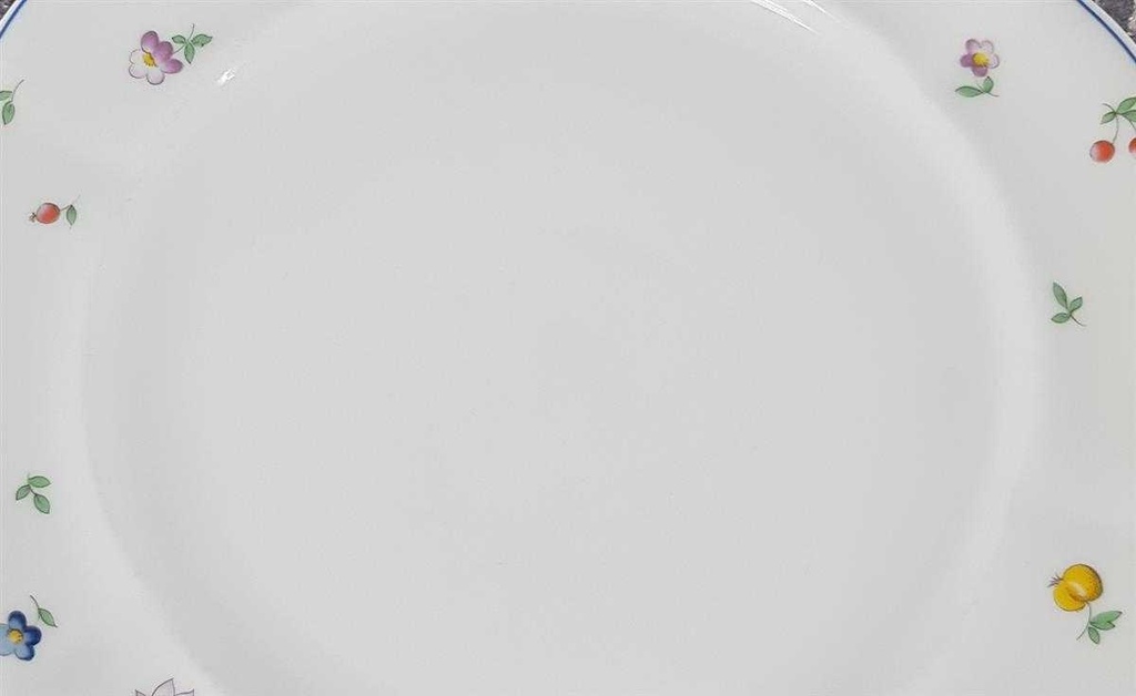 [45817480] Speiseteller Essteller 24,5 cm Marienbad Ingres Weiss Streublumen Obstfrüchte gebraucht - akzeptabel Bild 3