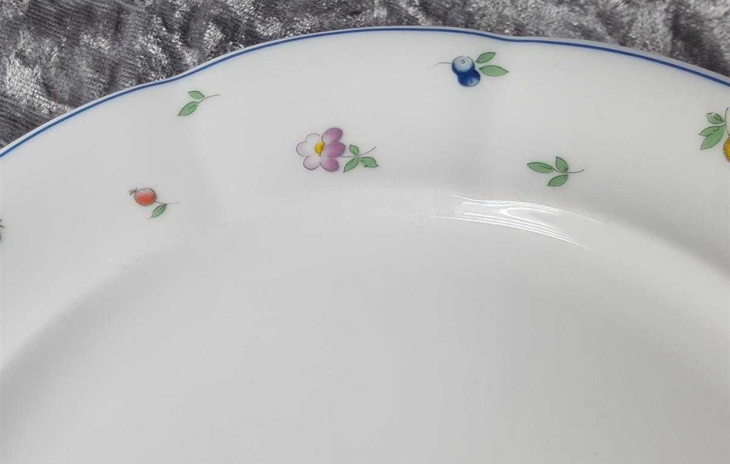 [45817480] Speiseteller Essteller 24,5 cm Marienbad Ingres Weiss Streublumen Obstfrüchte gebraucht - akzeptabel Bild 4