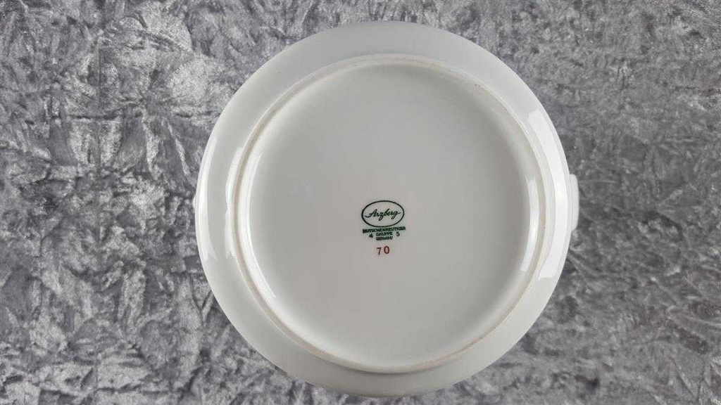 [45817483] Kaffeekanne Kanne 1,3 L Arzberg Donau Dekor grüne Kreise Grün gebraucht - gut Bild 7