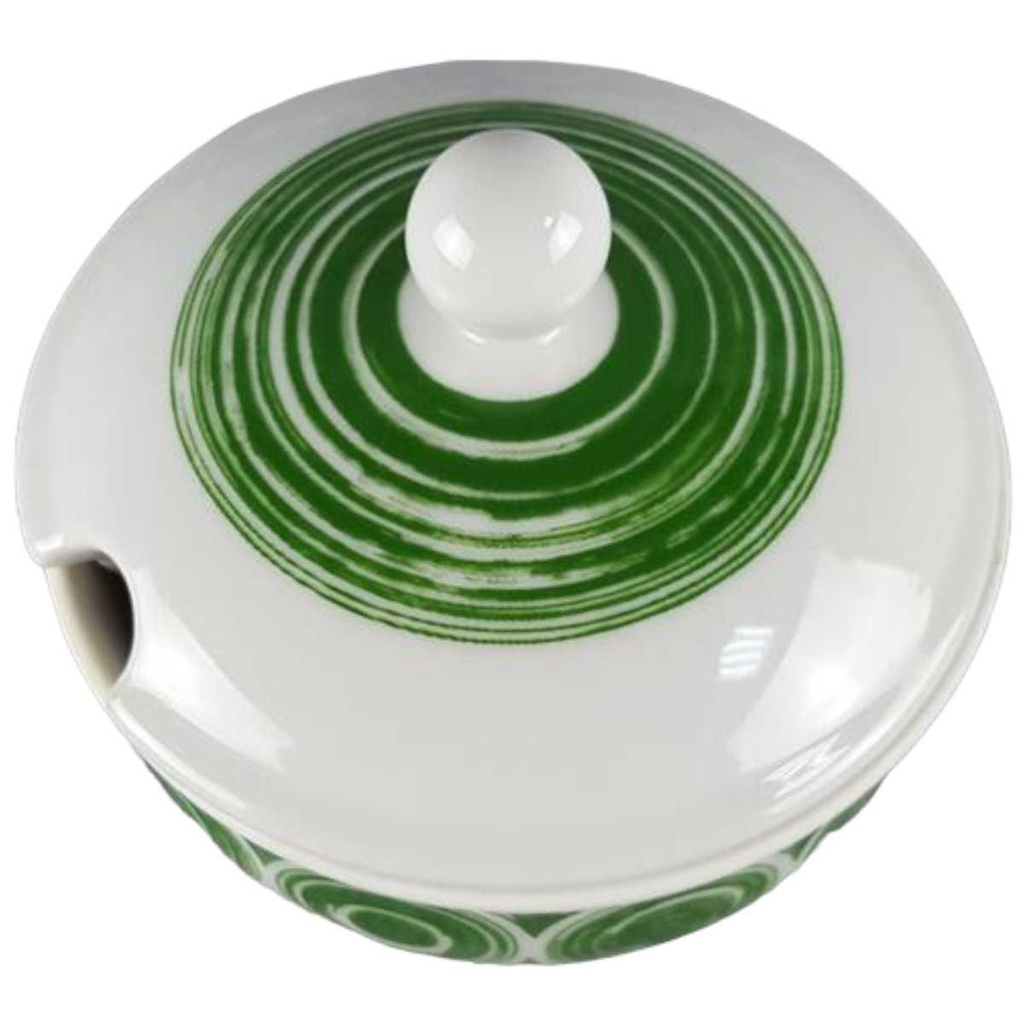[45817485] Zuckerdose Arzberg Donau Dekor grüne Kreise Grün gebraucht - gut Bild 2
