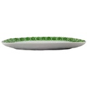 [45817489] Servierplatte Fleischplatte Steakplatte 31,5x20 cm Arzberg Donau Dekor grüne Kreise Grün gebraucht - akzeptabel Bild 2