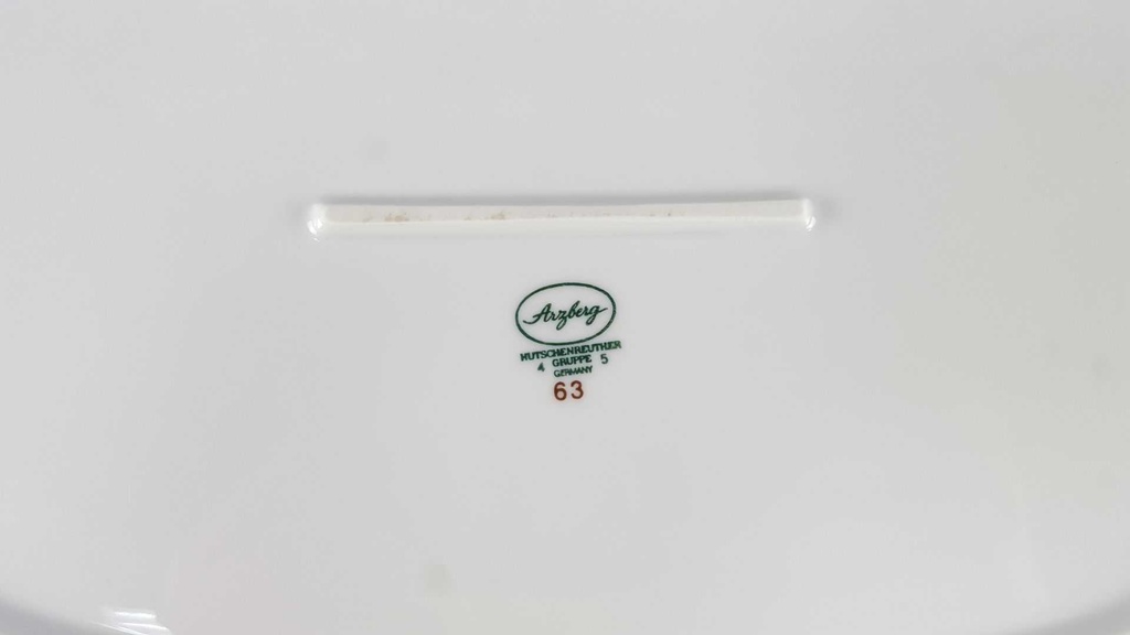 [45817489] Servierplatte Fleischplatte Steakplatte 31,5x20 cm Arzberg Donau Dekor grüne Kreise Grün gebraucht - akzeptabel Bild 5