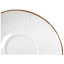 [45817502] Untertasse für Suppe Goldrand 16,6 cm Winterling Kirchenlamitz Relief Weiß mit gebraucht - gut Bild 2