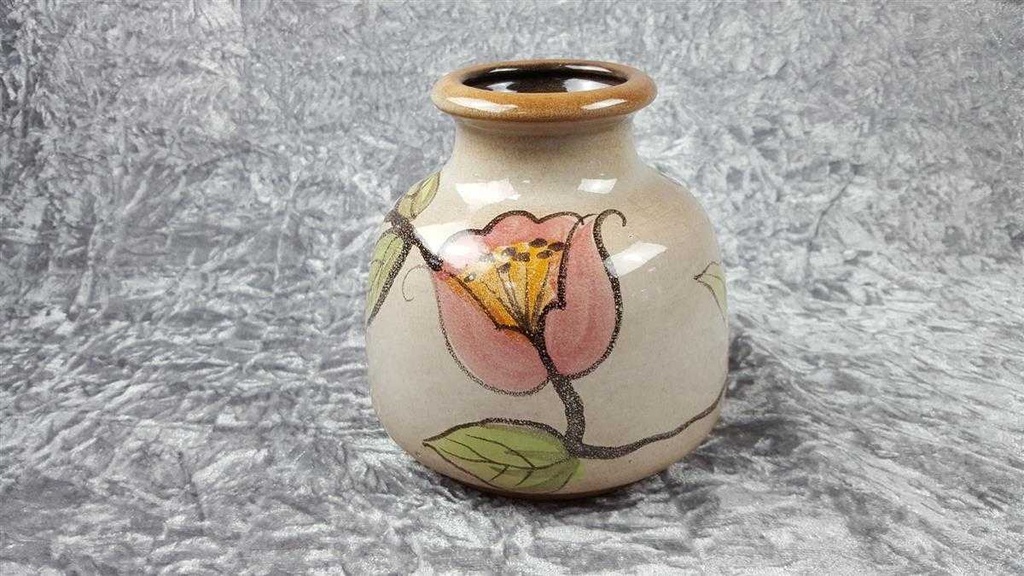 [45817505] Vase Blumenvase 16,2 cm Scheurich Blumen gebraucht - gut Bild 3