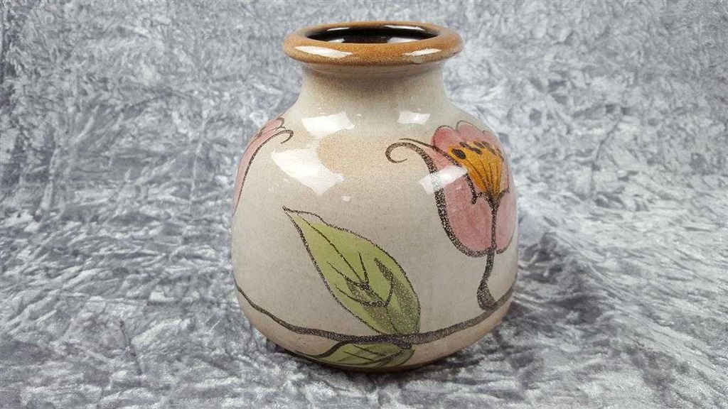 [45817505] Vase Blumenvase 16,2 cm Scheurich Blumen gebraucht - gut Bild 4