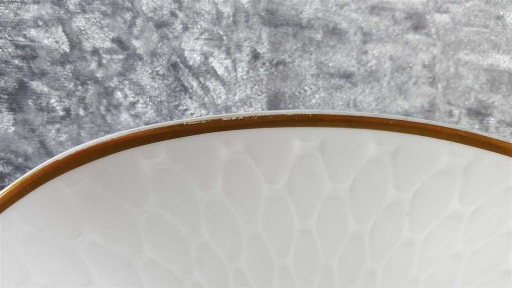 [45817511] Schale Servierschale Goldrand 27 cm Jaeger & Co PMR Weiß gebraucht - gut Bild 3