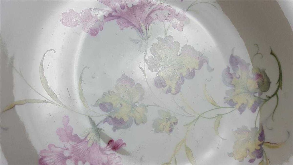 [45817515] Schale Servierschale groß Goldrand 31,7 cm Edelstein Bavaria Blumen 15820 gebraucht - akzeptabel Bild 5