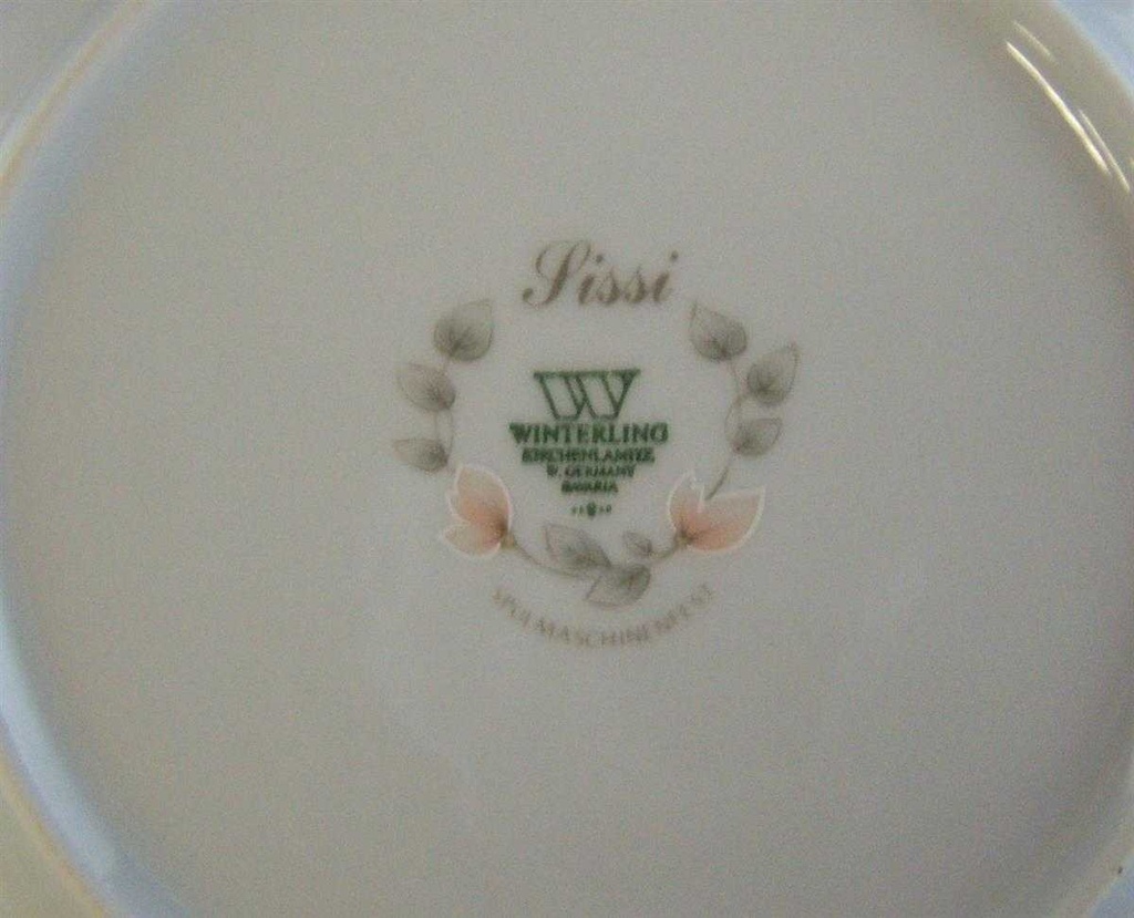 [4581753] Kuchenteller Dessertteller Frühstücksteller 19,8 cm Winterling Kirchenlamitz Sissi Rosa Blüten gebraucht - sehr gut Bild 3