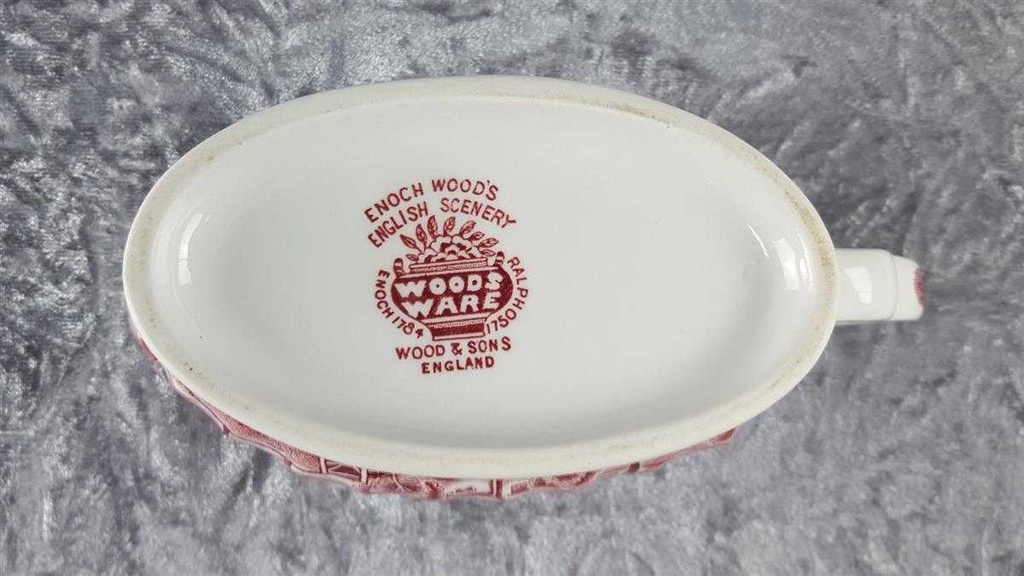[45817532] Sauciere Wood & Sons England English Scenery Rot gebraucht - gut Bild 6