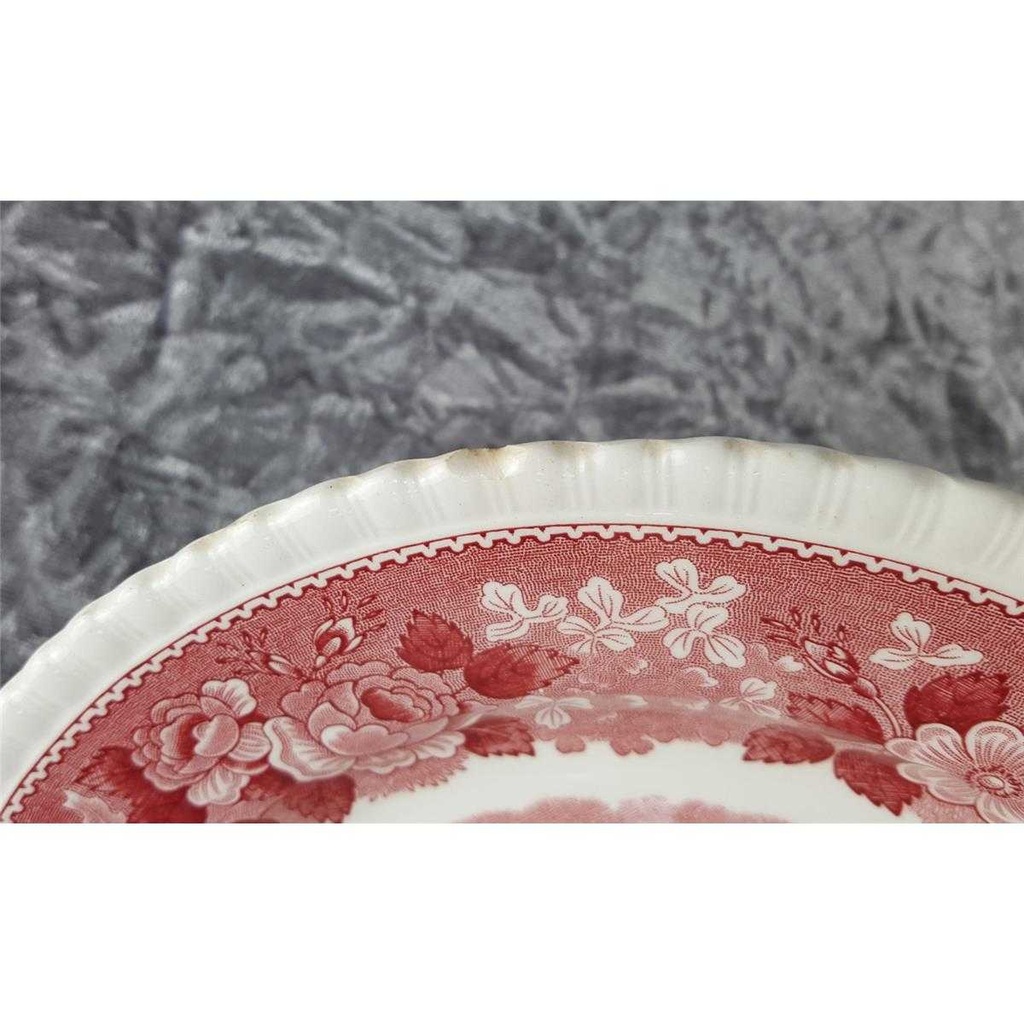 [2119344] 4er Set Suppenteller 26 cm Adams English Scenic Rot gebraucht - akzeptabel Bild 4