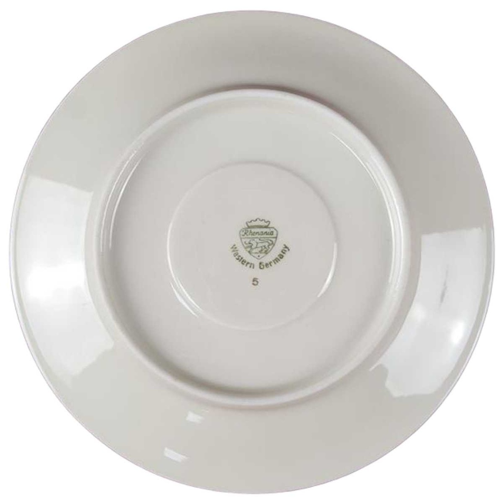 [45817548] Untertasse für Tee Goldrand 15,2 cm Rhenania Duisdorf Elfenbein mit 4mm gebraucht - gut Bild 2