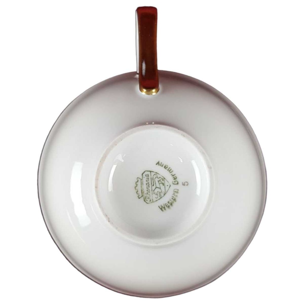 [45817550] Teetasse Tasse Goldrand Rhenania Duisdorf Elfenbein mit 4mm Beige gebraucht - gut Bild 2