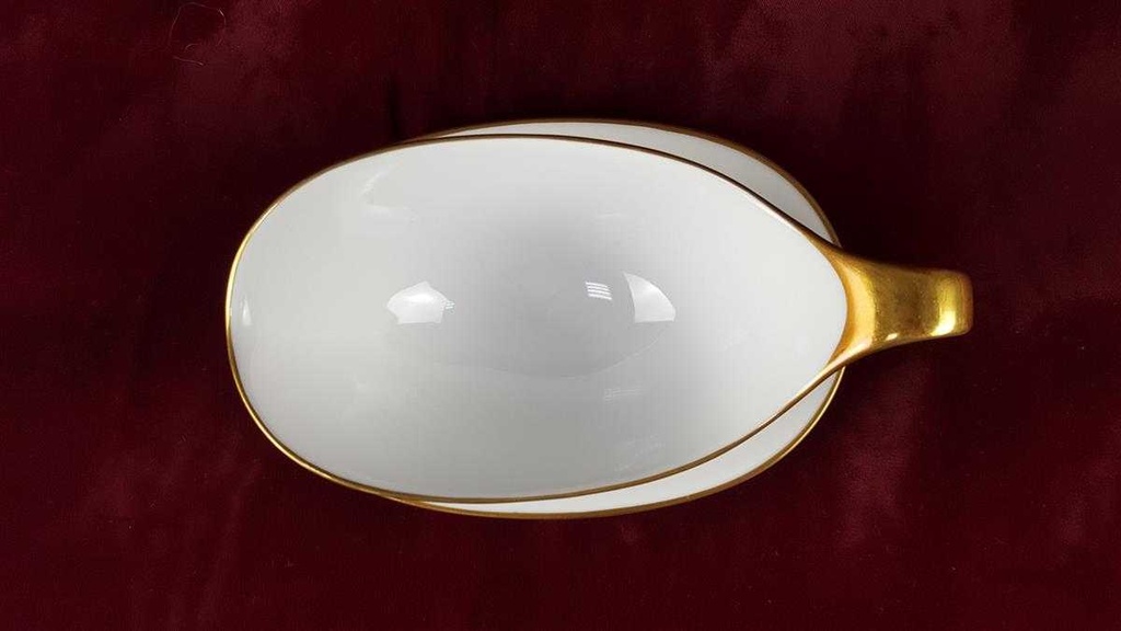 [45817558] Sauciere mit Teller Goldrand 1tlg Heinrich Anmut weiß 14092 gebraucht - gut Bild 5