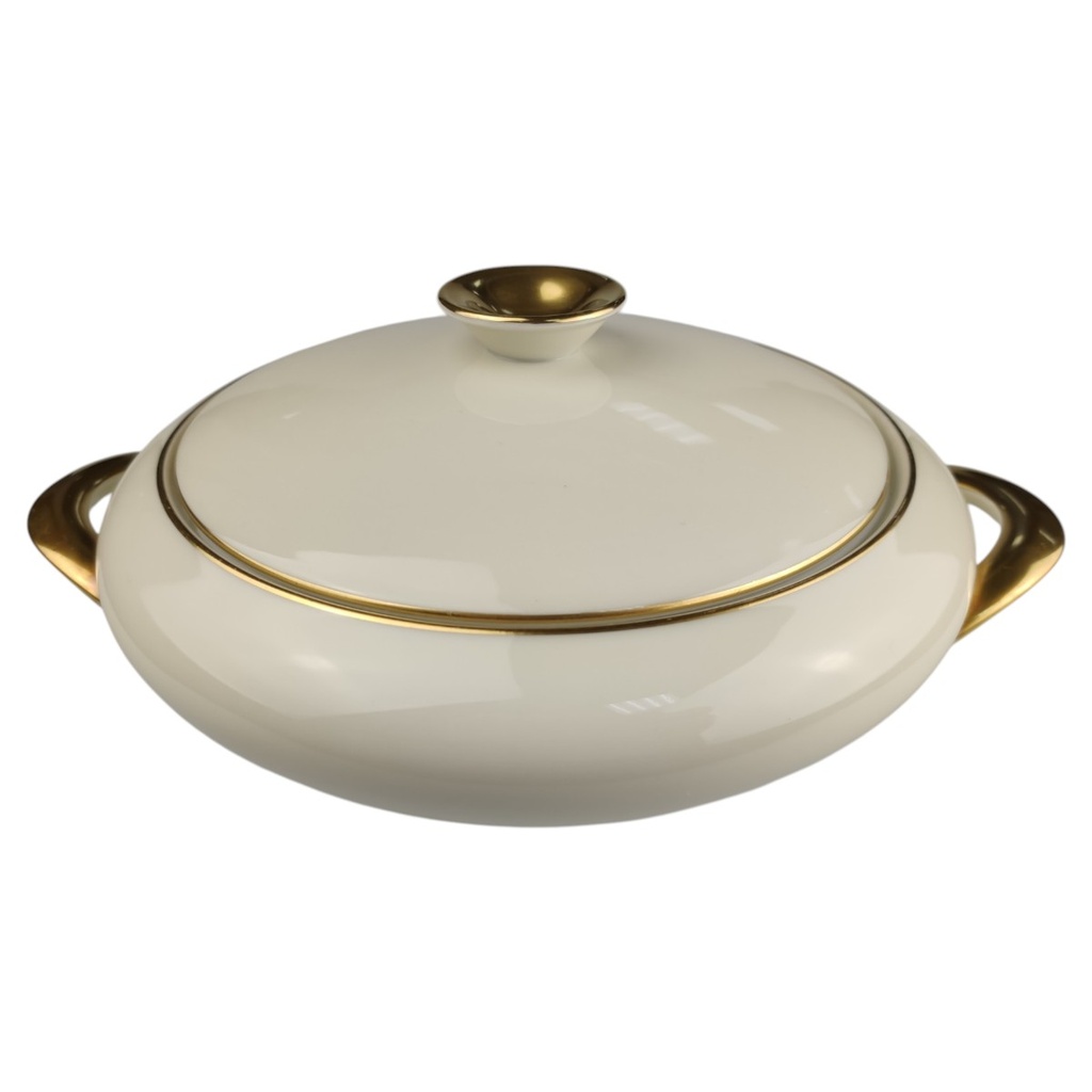 [45817559] Ragoutterrine Goldrand 1,6 L KPM Krister 0202 Elfenbein gebraucht - sehr gut Bild 2