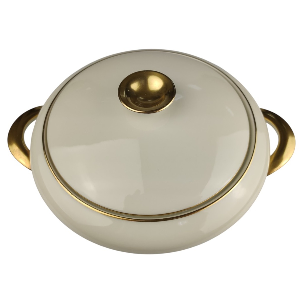 [45817559] Ragoutterrine Goldrand 1,6 L KPM Krister 0202 Elfenbein gebraucht - sehr gut Bild 3