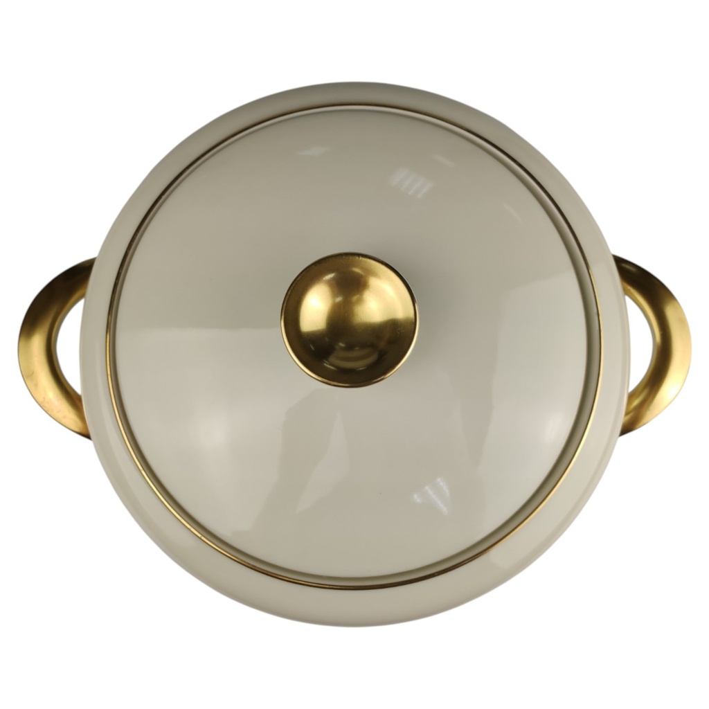 [45817559] Ragoutterrine Goldrand 1,6 L KPM Krister 0202 Elfenbein gebraucht - sehr gut Bild 4