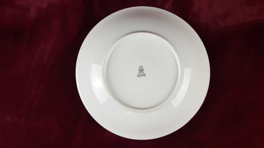 [45817562] Suppenteller Goldrand 23,4 cm Heinrich Anmut weiß 14092 gebraucht - sehr gut Bild 4