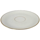[45817570] Untertasse für Tee Goldrand 14,7 cm KPM Krister 0202 Elfenbein Beige Bild 2