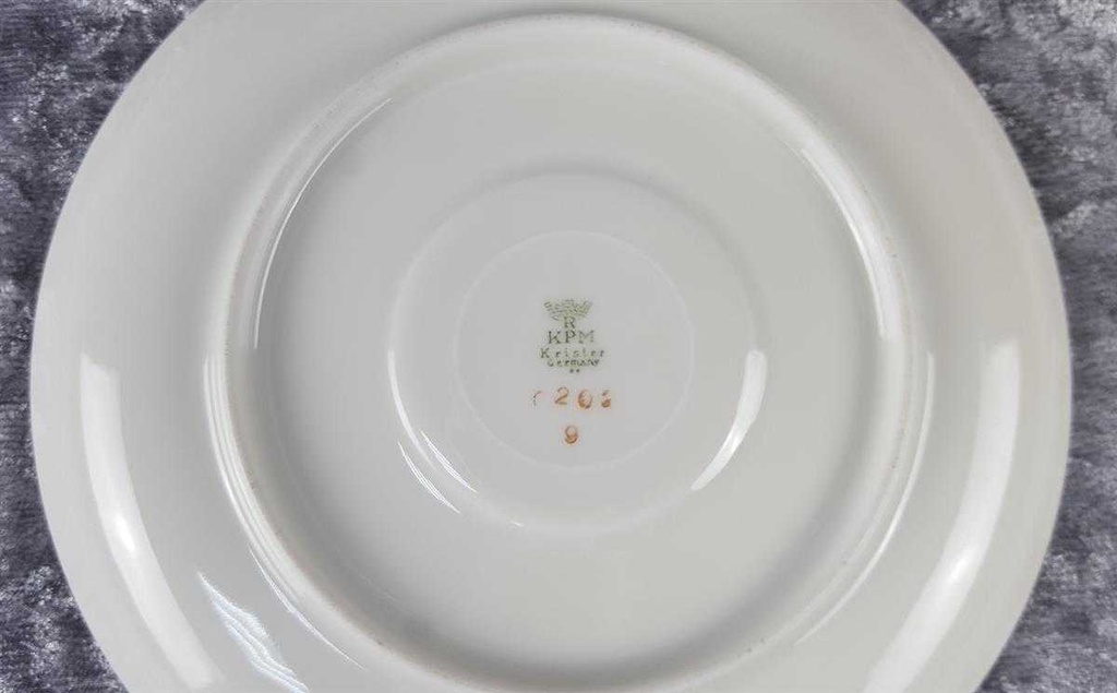 [45817570] Untertasse für Tee Goldrand 14,7 cm KPM Krister 0202 Elfenbein Beige Bild 3