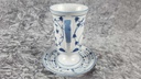 [45817571] Tasse mit Untertasse Pharisäertasse Bezeichnung Julius Lange Kahla Indisch Blau Strohblume gebraucht - sehr gut Bild 4