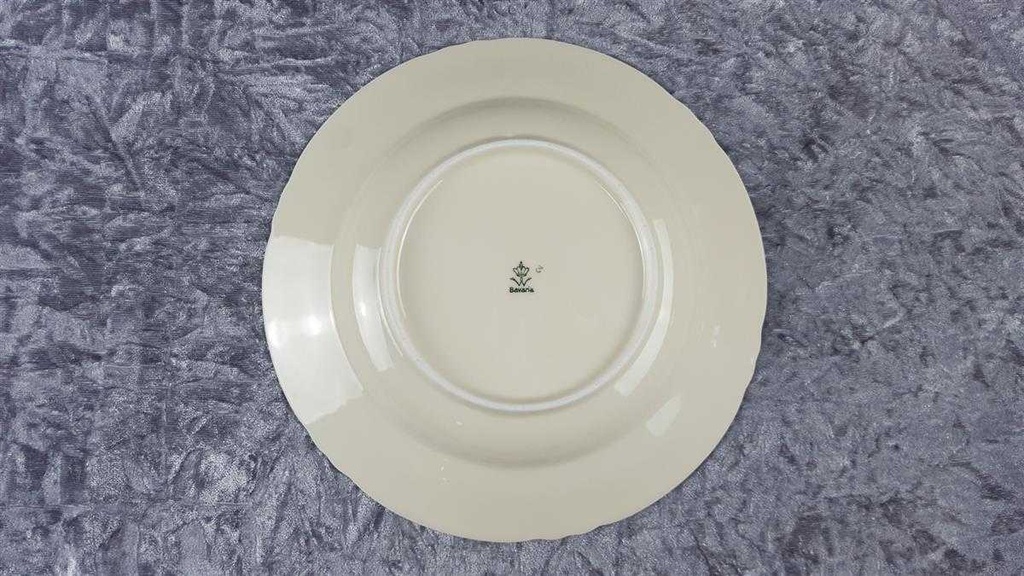 [45817586] Suppenteller Goldrand 23,6 cm Winterling elfenbein Blumenrelief mit gebraucht - gut Bild 4