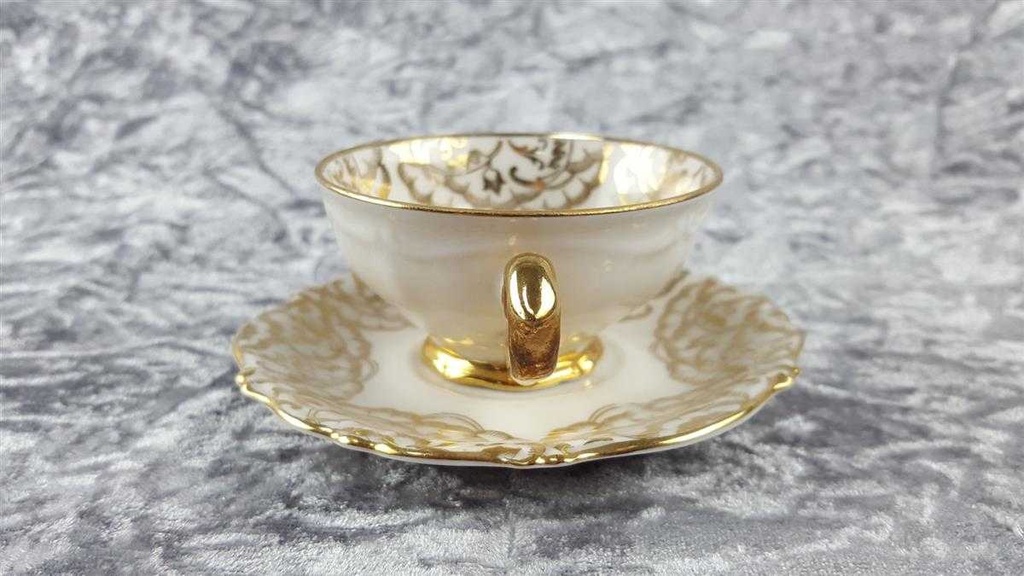 [45817597] Mokkatasse Tasse Espressotasse Golddekor Schaller gebraucht - gut Bild 4