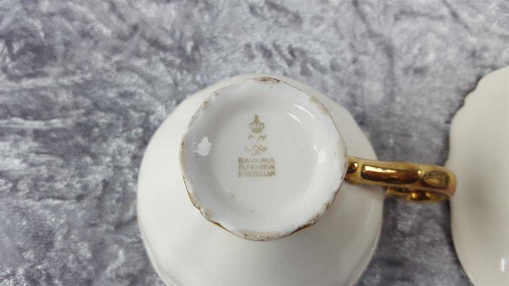 [45817597] Mokkatasse Tasse Espressotasse Golddekor Schaller gebraucht - gut Bild 7