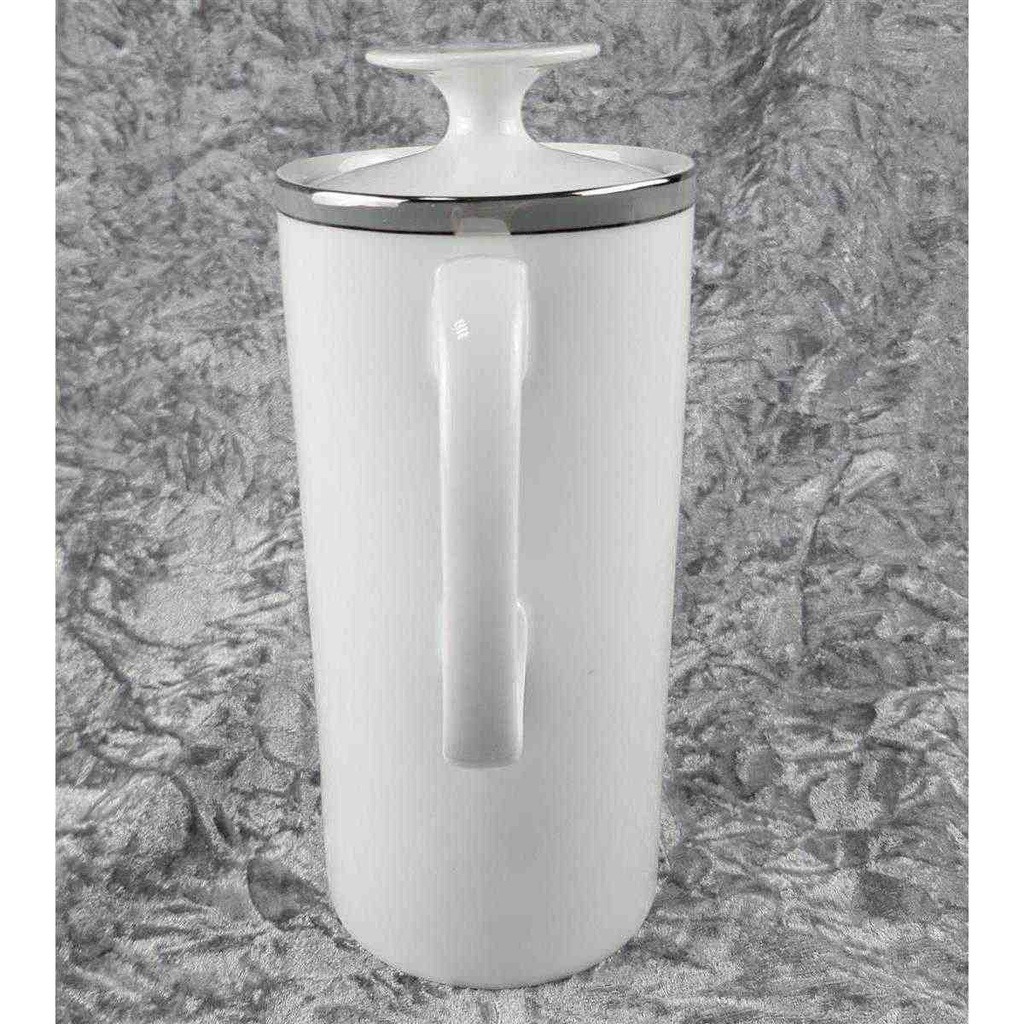 [45817604] Kaffeekanne Kanne 1,25 L Thomas Porzellan Medaillon Grau Platinrand gebraucht - gut Bild 4