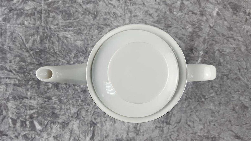 [45817604] Kaffeekanne Kanne 1,25 L Thomas Porzellan Medaillon Grau Platinrand gebraucht - gut Bild 5