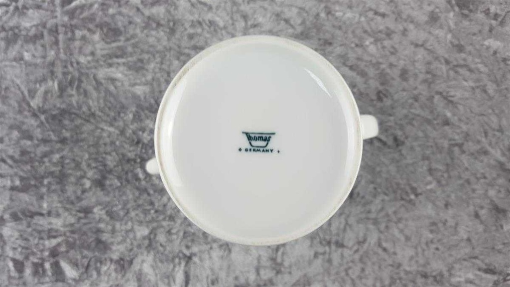 [45817604] Kaffeekanne Kanne 1,25 L Thomas Porzellan Medaillon Grau Platinrand gebraucht - gut Bild 8
