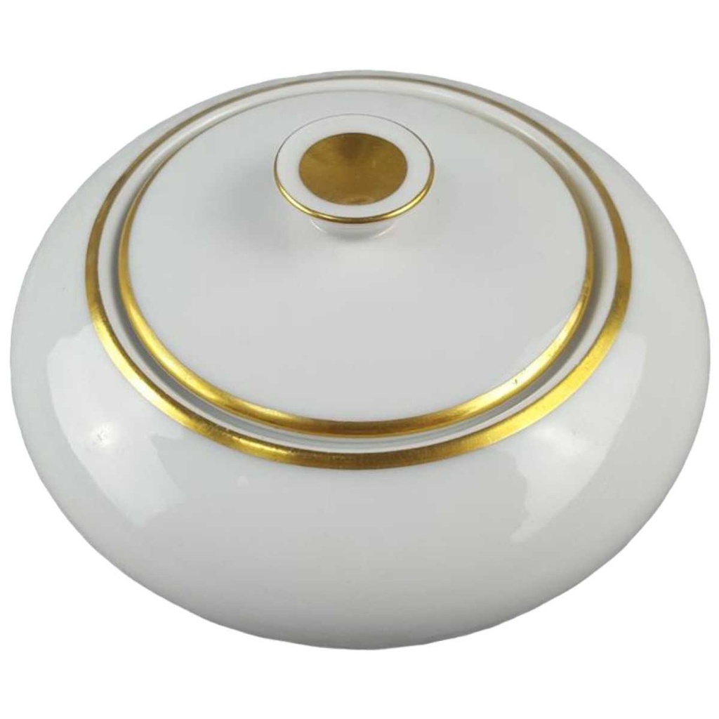 [45817608] Zuckerdose Goldrand KPM Krister 0201 Weiß gebraucht - sehr gut Bild 2