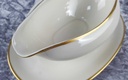 [45817611] Sauciere mit Teller Goldrand 1tlg 0,4 L KPM Krister 0201 Elfenbein Beige Bild 4