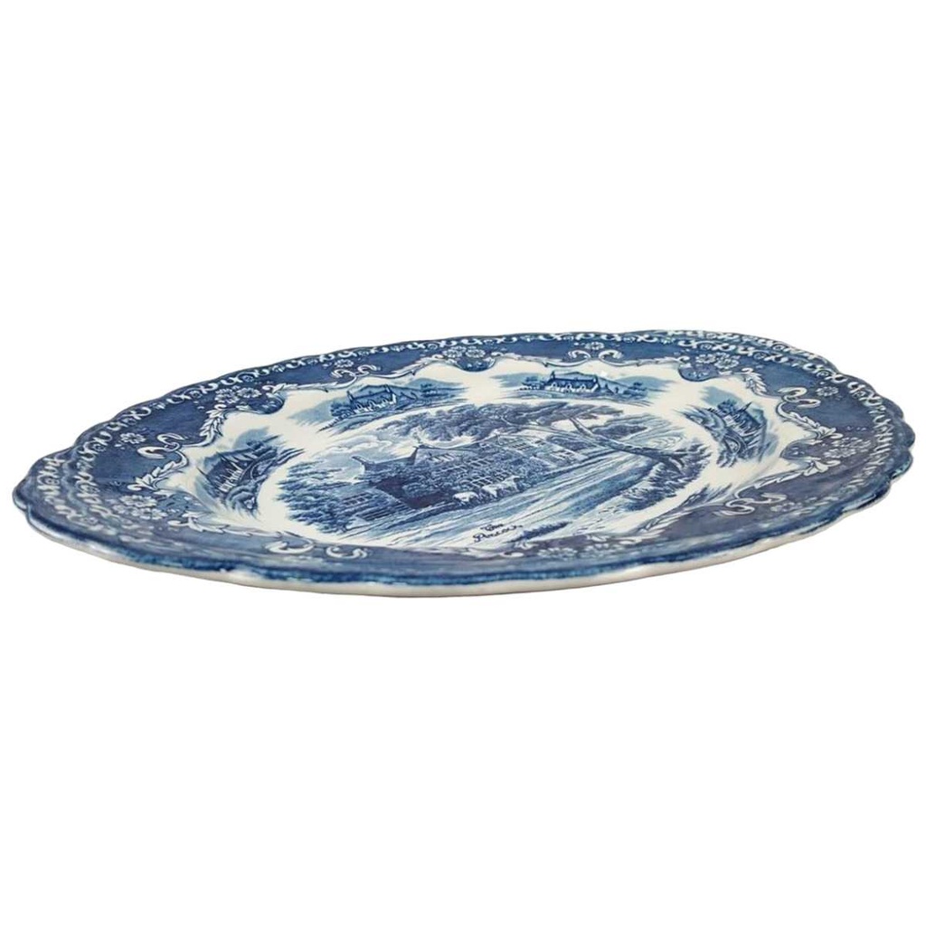 [45817625] Servierplatte Speiseplatte 30,7x25 cm Grindley English Country Inns Blau gebraucht - gut Bild 2